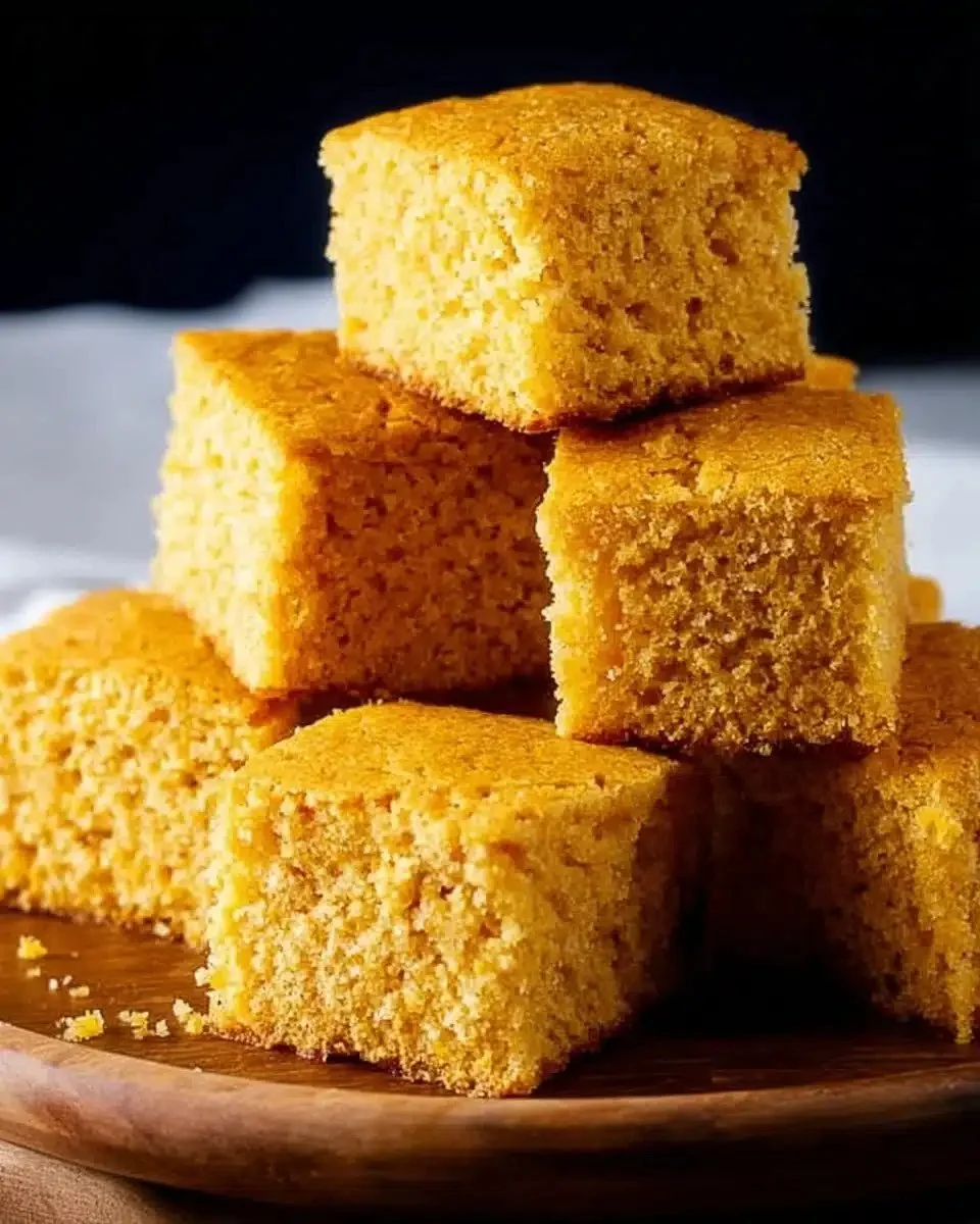 Delicious homemade cornbread served in a rustic dish with butter on top
