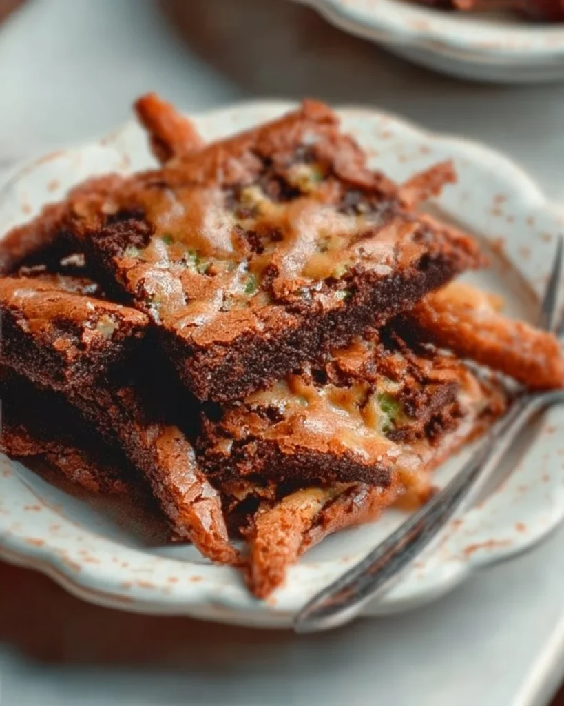 Deliciously fudgy pantry cocoa brownies served on a plate.