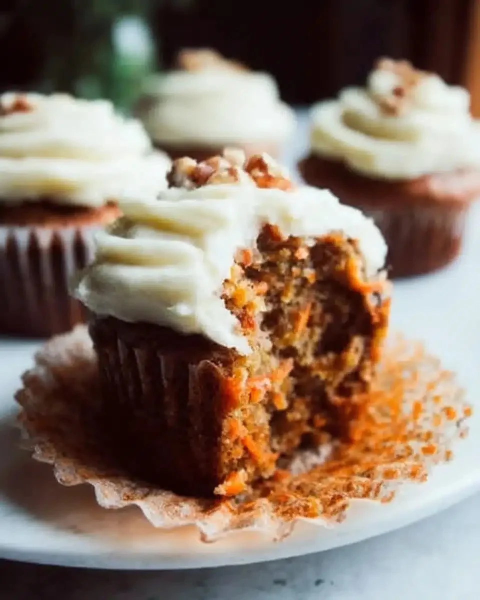 Delicious and simple spiced cupcakes topped with frosting