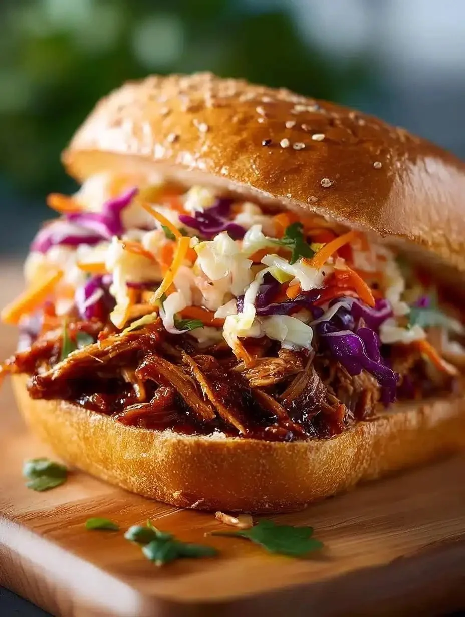 Smoky pulled jackfruit sandwiches served with fresh toppings