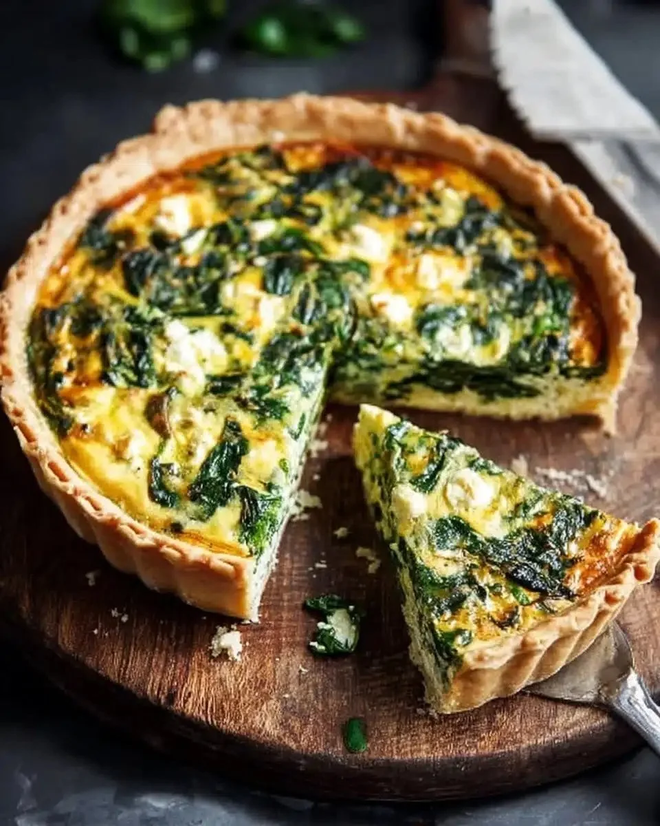 Spinach Quiche Recipe — Easy, Creamy 9-inch Quiche 1 Delicious creamy spinach quiche in a 9-inch pie dish