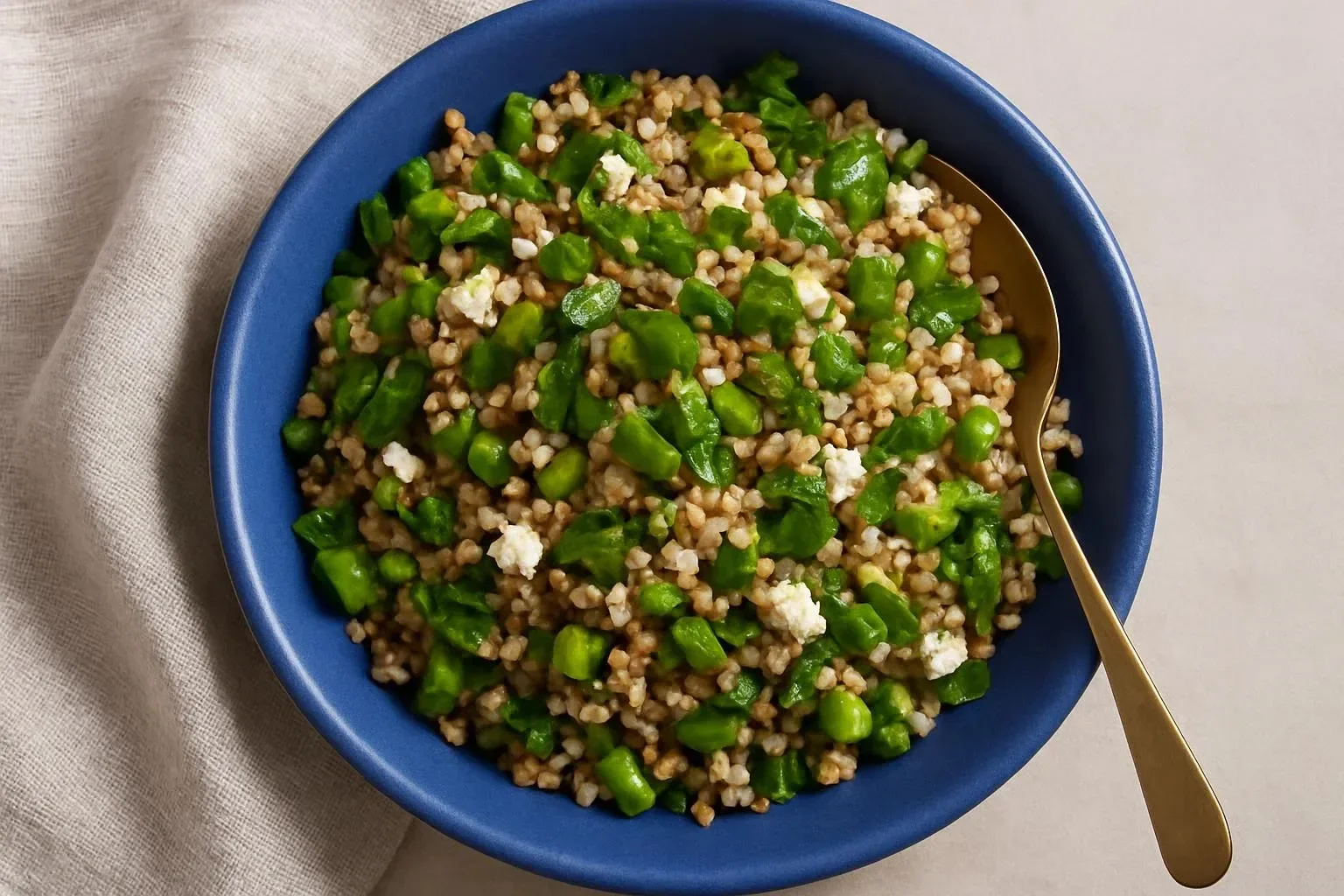 Spring Pea Farro Salad 1 Delicious Spring Pea Farro Salad with fresh peas and vibrant veggies