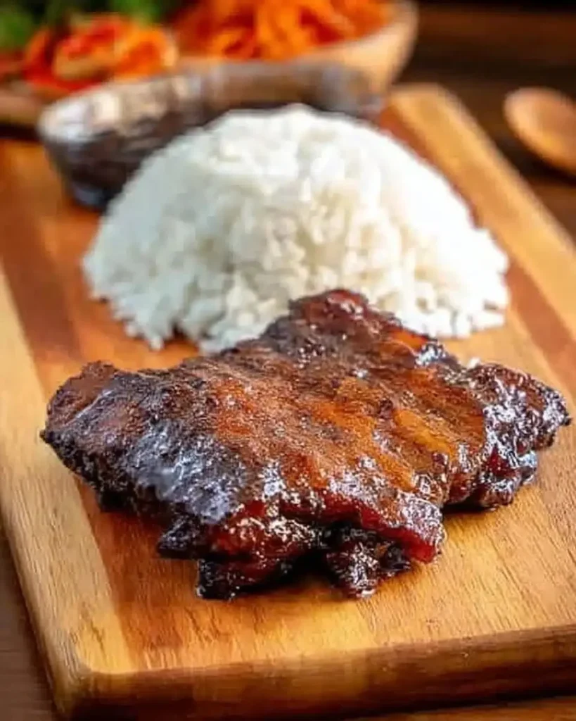 Delicious teriyaki chicken served with homemade sauce on a plate
