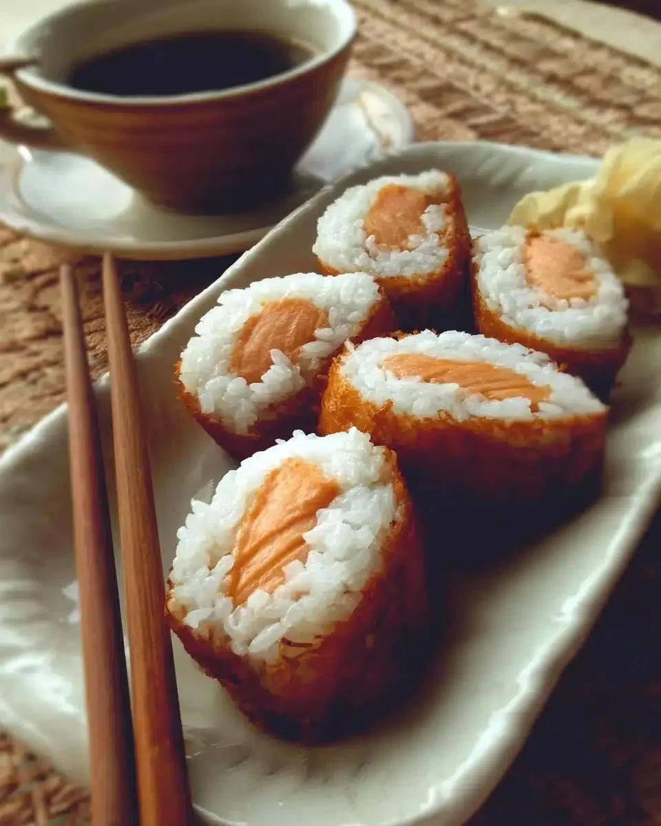 Delicious Inari Sushi - vinegared rice in sweet tofu pouches