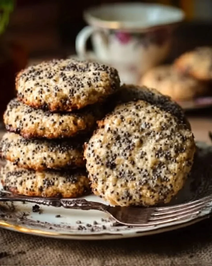 Healthy Greek yogurt cookies with chia seeds on a plate