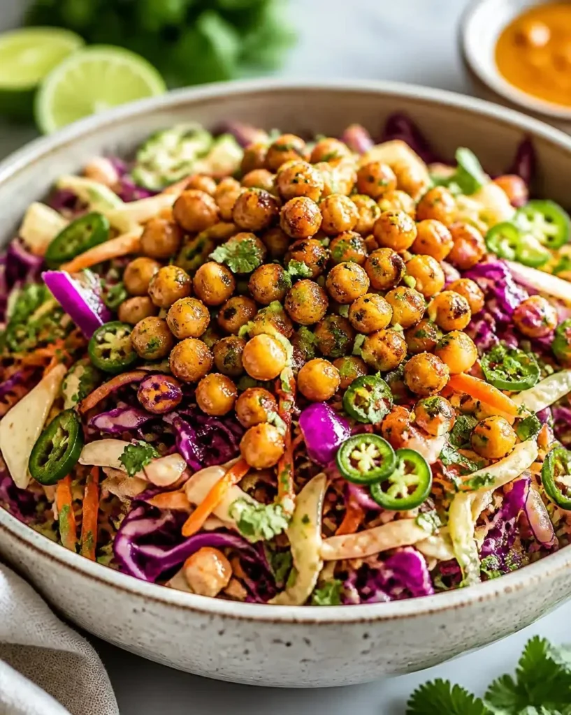 Zesty crispy cabbage with a spicy honey-lime glaze on a plate